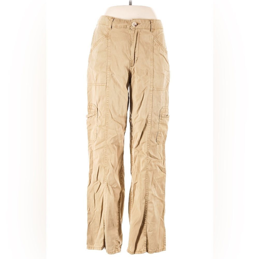Maurices Women’s Wide Leg Cargo Going Places Utility Khaki Pants Size 2